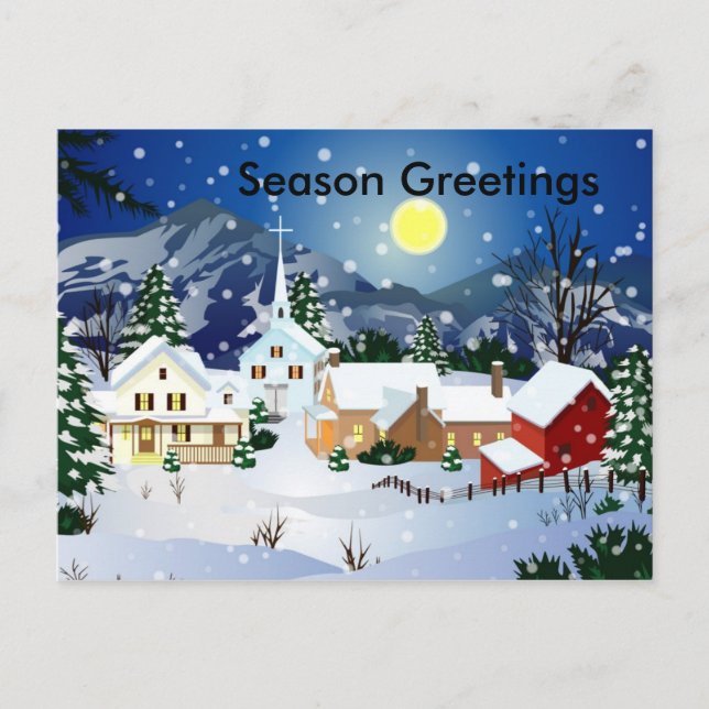 Weihnachtspostkarte Feiertagspostkarte (Vorderseite)