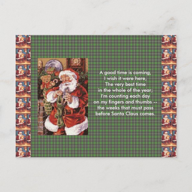 Weihnachtspostkarte Feiertagspostkarte (Vorderseite)