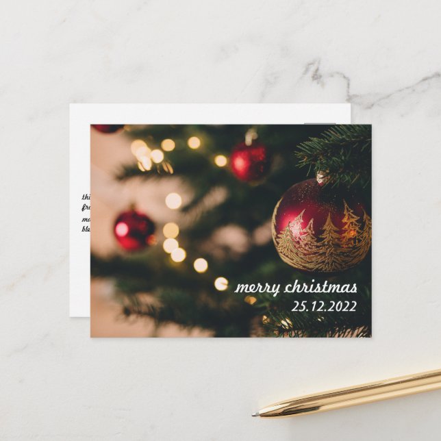 Weihnachtspostkarte Feiertagspostkarte (Vorderseite/Rückseite Beispiel)
