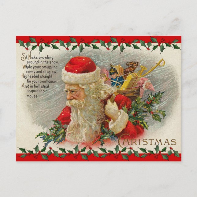 Weihnachtspostkarte Feiertagspostkarte (Vorderseite)