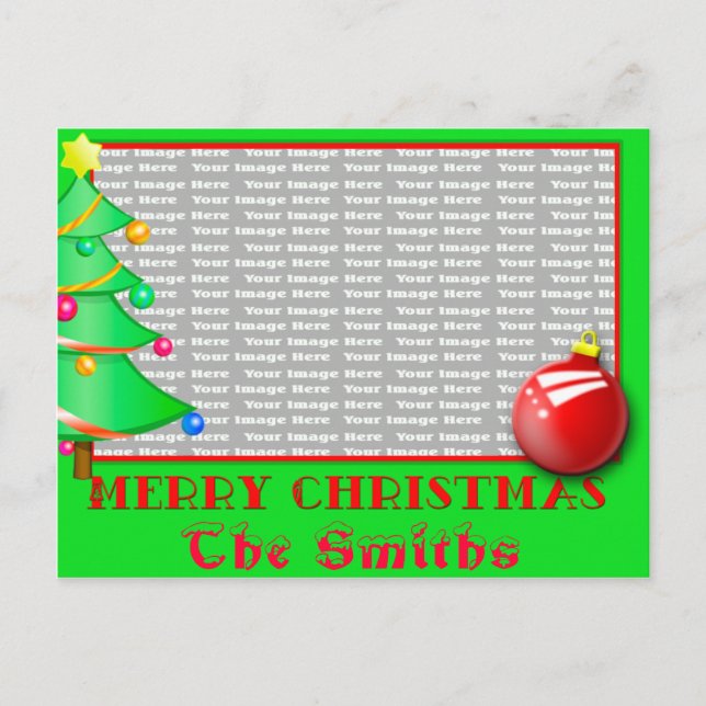 Weihnachtspostkarte Feiertagspostkarte (Vorderseite)