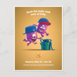 Weihnachtspostkarte für Gemini Postkarte