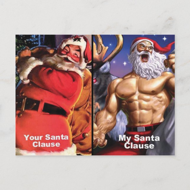Weihnachtspostkarte - Gymnastikmotivation Feiertagspostkarte (Vorderseite)