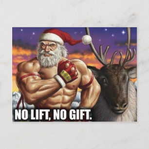 Weihnachtspostkarte - Gymnastikmotivation Feiertagspostkarte