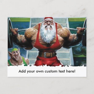 Weihnachtspostkarte - Gymnastikmotivation Feiertagspostkarte