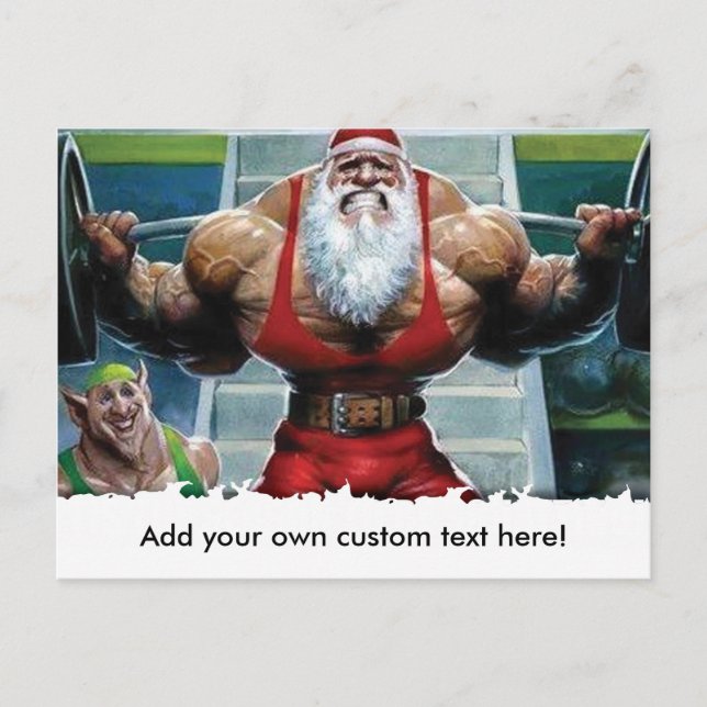 Weihnachtspostkarte - Gymnastikmotivation Feiertagspostkarte (Vorderseite)