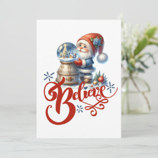 Weihnachtspostkarte mit niedlichem Gnome und Schne Feiertagskarte