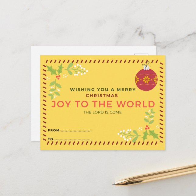 Weihnachtspostkarte Postkarte (Vorderseite/Rückseite Beispiel)