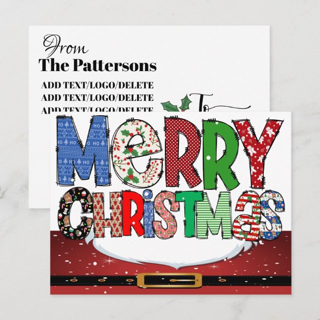 Weihnachtspostkarte Postkarte (Vorne/Hinten)