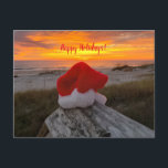 Weihnachtspostkarte zum Thema Beach Feiertagspostkarte<br><div class="desc">Original Fotografie von einem schönen Sonnenaufgang auf Amelia Island, FL. Die perfekte Urlaubskarte, um Ihrer Familie und Freunden frohe Weihnachten zu wünschen!</div>