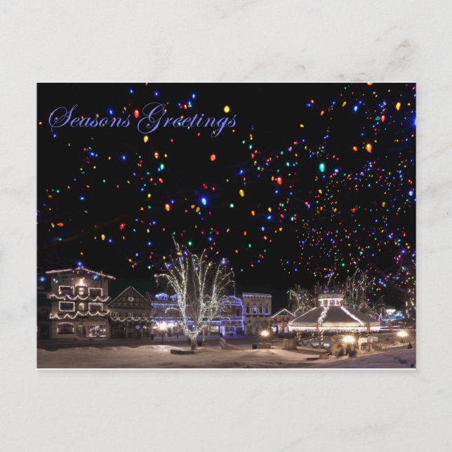 Weihnachtspostkarten:  'Nordlichter Feiertagspostkarte (Vorderseite)