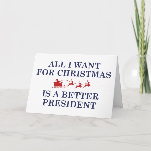 Weihnachtspräsident Feiertagskarte (Vorderseite)