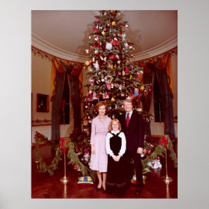 Weihnachtspräsident James Jimmy Carter Weißes Haus Poster