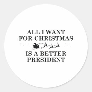 Weihnachtspräsident Runder Aufkleber