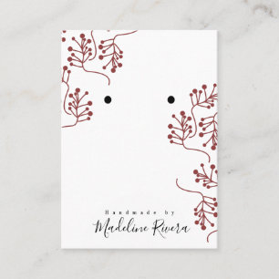 Weihnachtsprigs Artisan Earring Display Cards Telefonnummerkarte