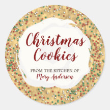 Weihnachtsprinklen Cookie Custom Label Stickers