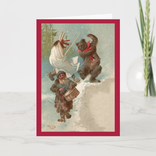 Weihnachtsprozession Feiertagskarte (Vorderseite)