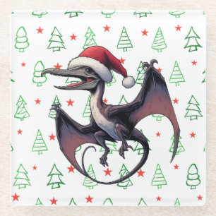 Weihnachtspterodaktylus Glasuntersetzer