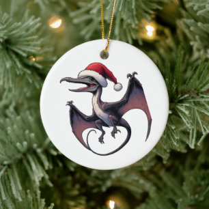 Weihnachtspterodaktylus Keramik Ornament