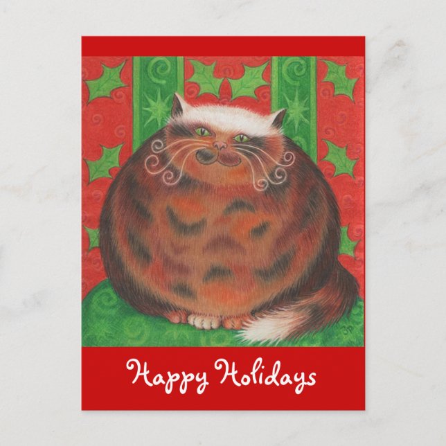 Weihnachtspud 'Happy Holidays' Postkarte (Vorderseite)