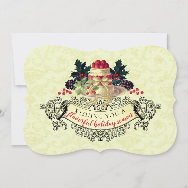 Weihnachtspudding aus der Küche der Karte (Vorderseite)