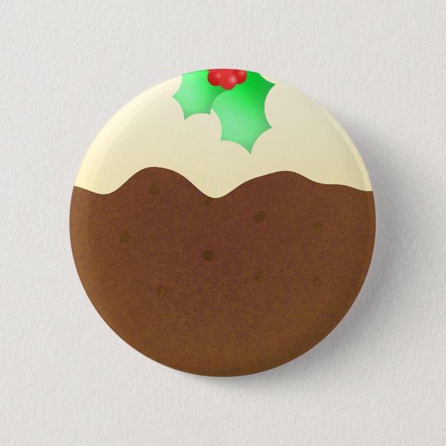 Weihnachtspudding - Button-Abzeichen Button (Vorderseite)