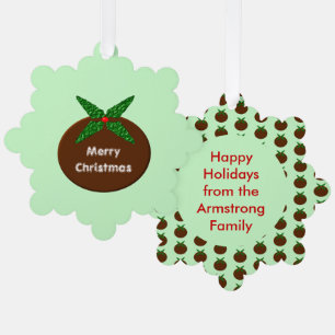 Weihnachtspudding Custom Ornament Karte