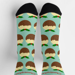 Weihnachtspudding-Design Weihnachten Socken