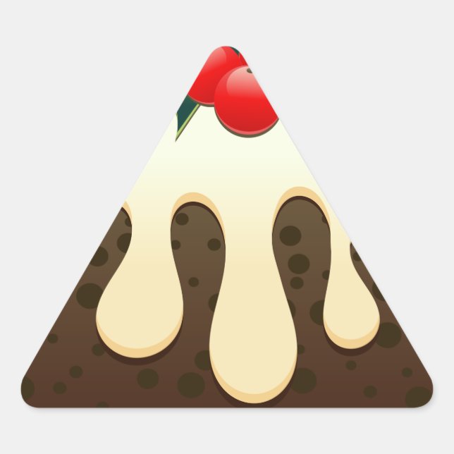 Weihnachtspudding Dreieckiger Aufkleber (Vorderseite)