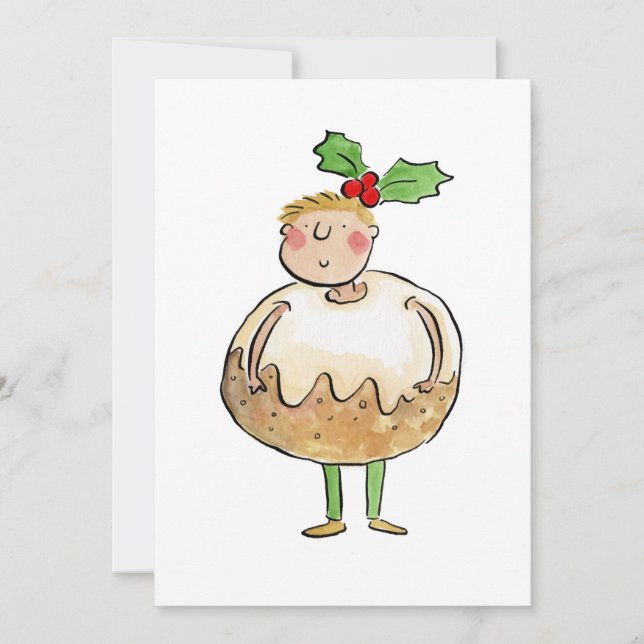 Weihnachtspudding Einladung (Vorderseite)