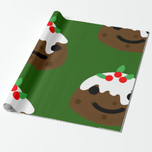 Weihnachtspudding Emoji Geschenkpapier