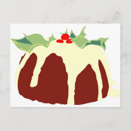 Weihnachtspudding Feiertagspostkarte