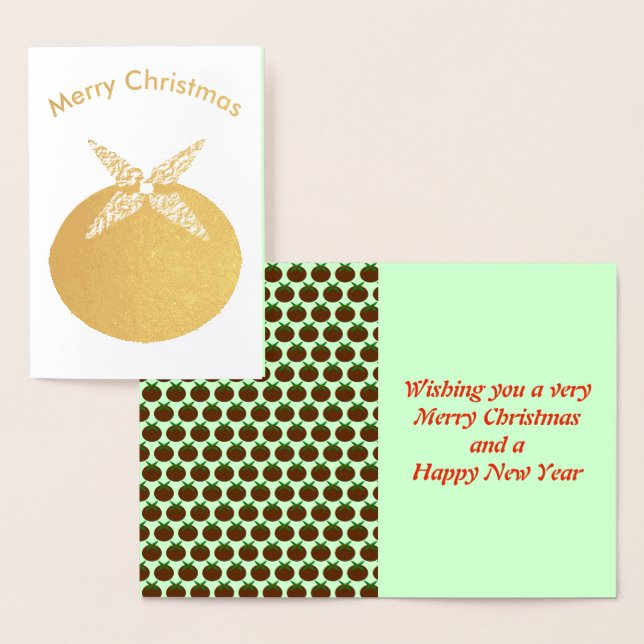 Weihnachtspudding Foil Card Folienkarte (Anzeige)