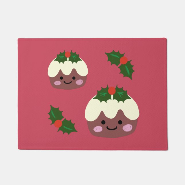 Weihnachtspudding Fußmatte (Vorderseite)