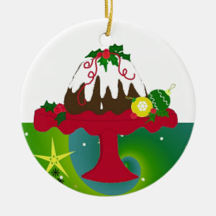 Weihnachtspudding Keramikornament