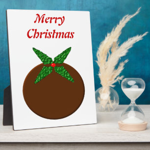 Weihnachtspudding Maßgeschneiderte Plaque Fotoplatte
