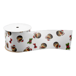 Weihnachtspudding Satinband
