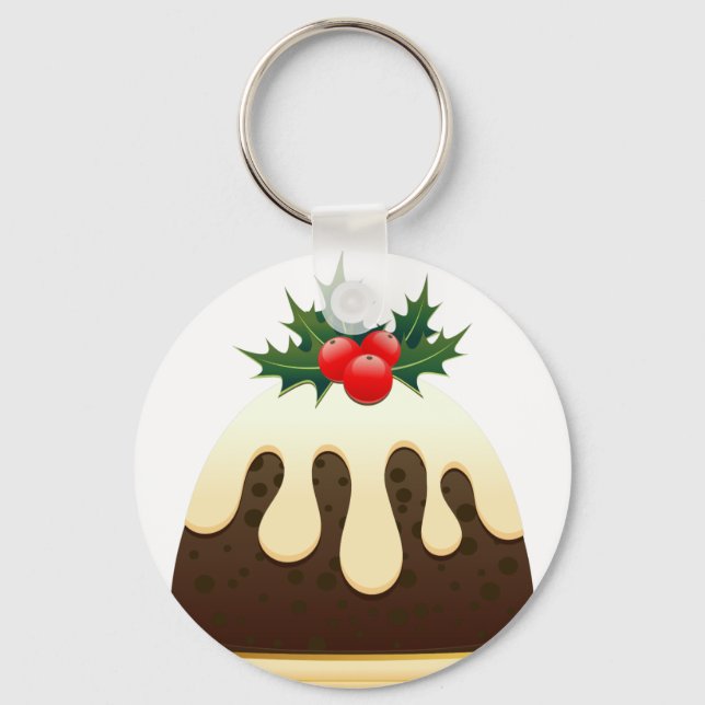 Weihnachtspudding Schlüsselanhänger (Vorderseite)