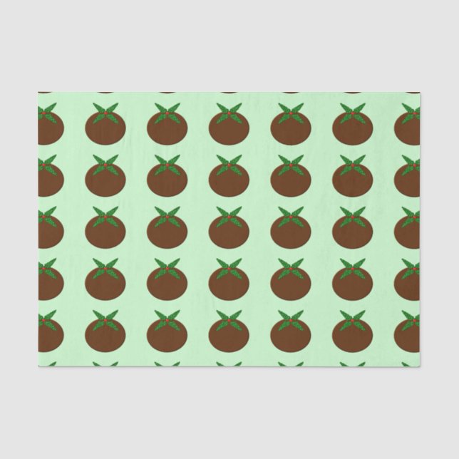 Weihnachtspudding Tissue Seidenpapier (Vorderseite)