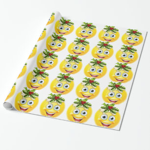 WeihnachtspuddingEmoticon Emoji Geschenkpapier