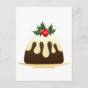Weihnachtspuddings Feiertagspostkarte