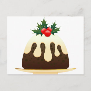 Weihnachtspuddings Feiertagspostkarte
