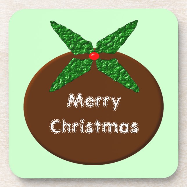 Weihnachtspuffer anpassbar getränkeuntersetzer (Vorderseite)