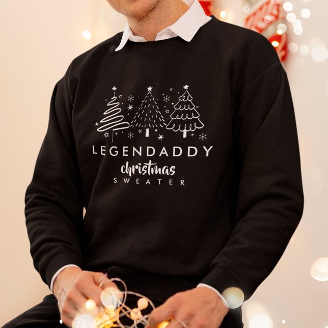 Weihnachtspulli für Vater-Minimalisten Sweatshirt (Legendaddy christmas sweater. Christmas gift for dad.)