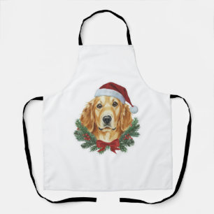 Weihnachtspulli Golden Retriever Hund Santa Dog Schürze
