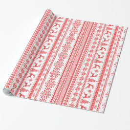 Weihnachtspulli, Rotlichtisenmuster Geschenkpapier
