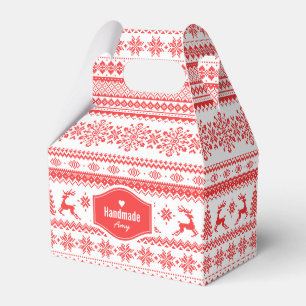 Weihnachtspulli, Rotlichtisenmuster Geschenkschachtel