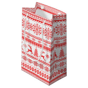 Weihnachtspulli, Rotlichtisenmuster Kleine Geschenktüte