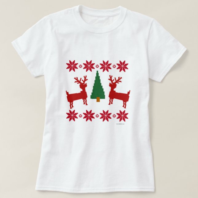 Weihnachtspullover-Stil T-Shirt (Design vorne)