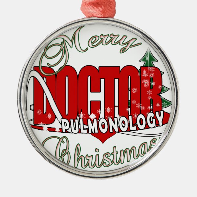 WEIHNACHTSpulmonology-DOKTOR PULMONOLOGIST Ornament Aus Metall (Vorne)